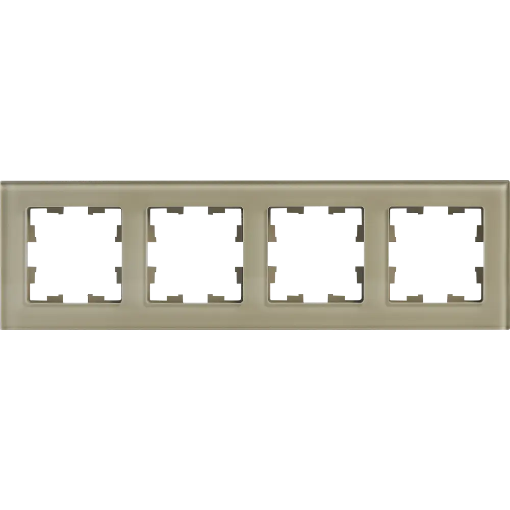 Рамка для розеток IEK Brite 4 поста дымчатая 87761303 STLM-1112095