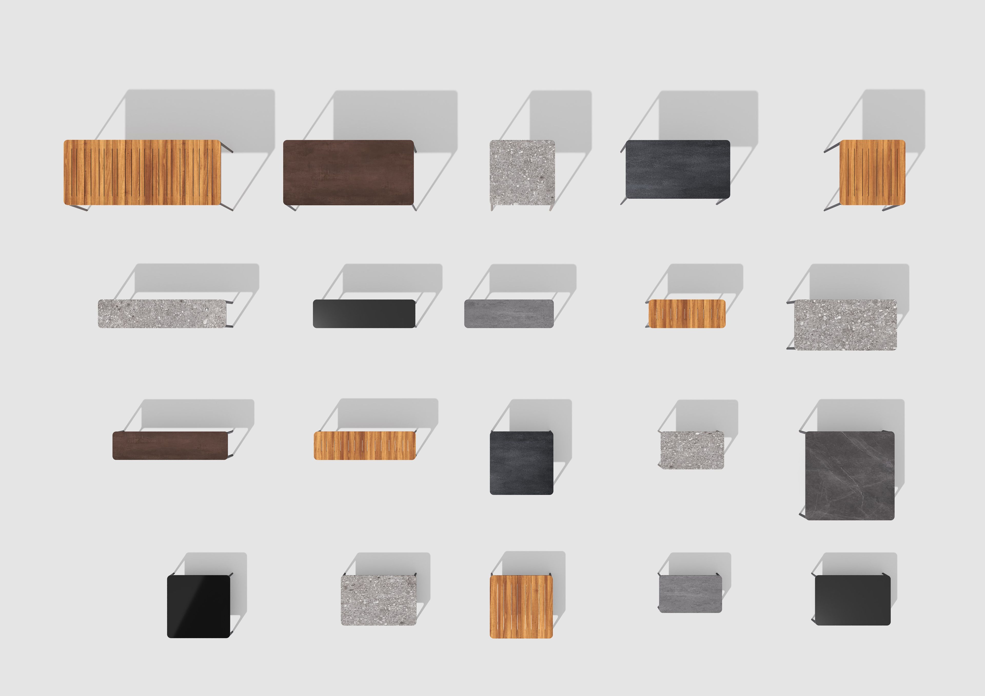 Прямоугольная Садовая консоль в ироко Sovet Italia ARCH-00002537