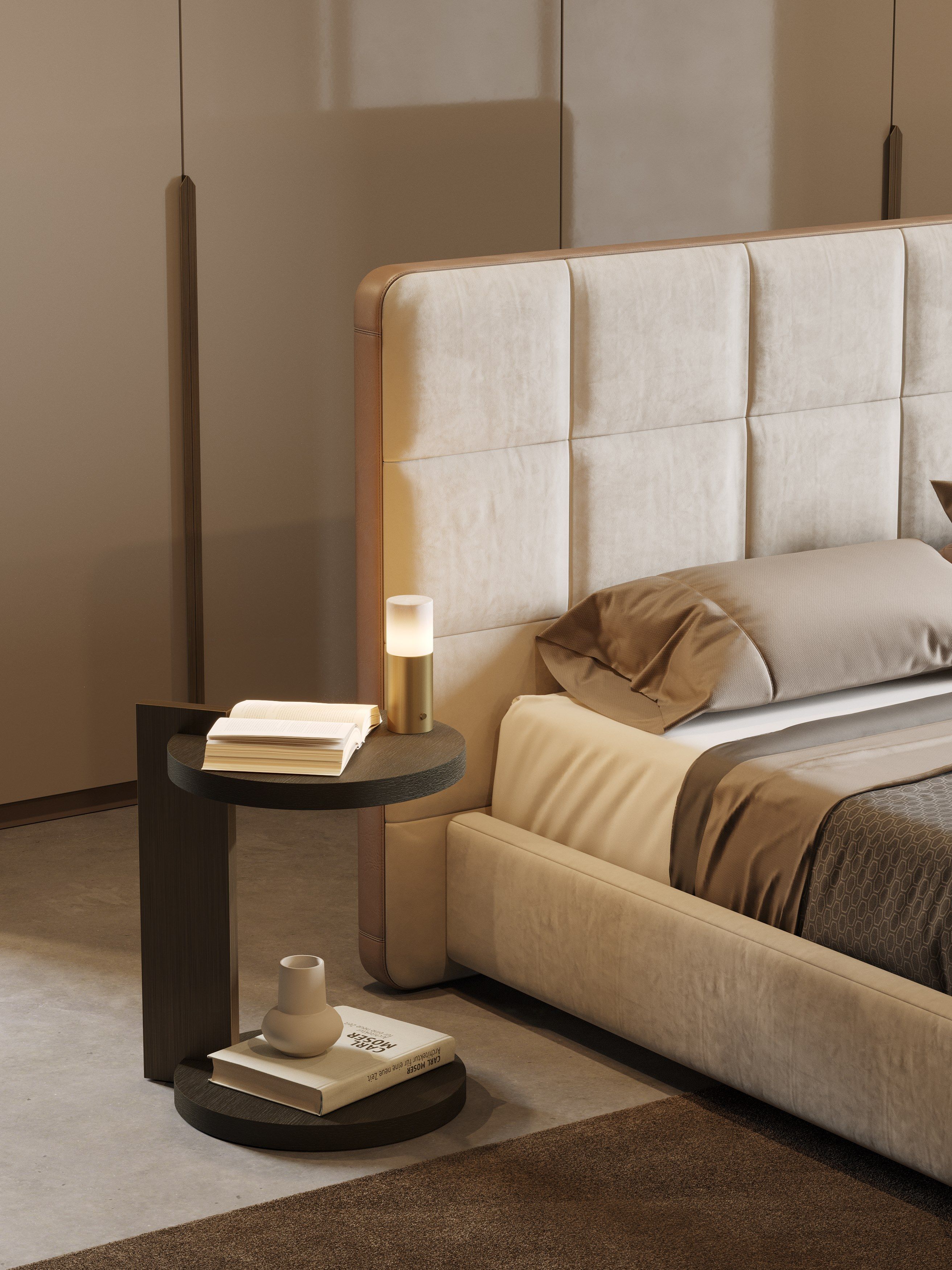 Бархатная двуспальная кровать с мягким изголовьем Stylish Club Мадрид ARCH-00147357 - Вид №4