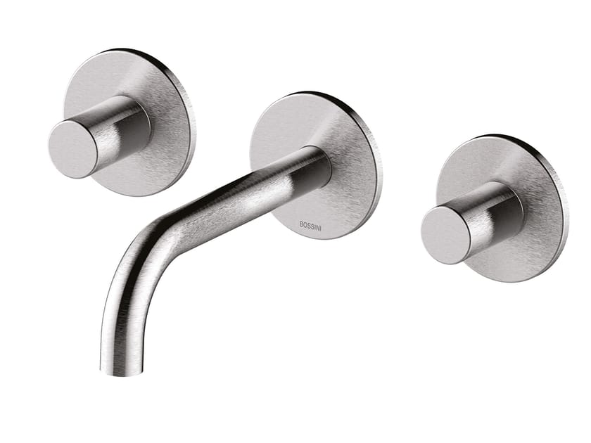 Настенный смеситель для раковины из нержавеющей стали с 3 отверстиями Bossini NOBU-Inox AISI 316L ARCH-00110834