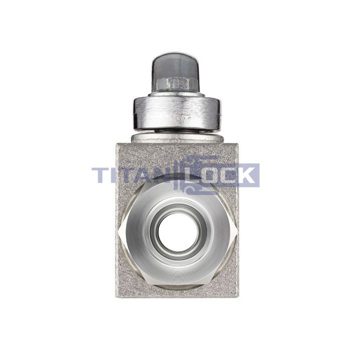 Гидравлический шаровой кран, DN 25 (1"), типа НР-НР M36X2, с креп. отв., сталь, TLHYDV1M TITAN LOCK  - Вид №4