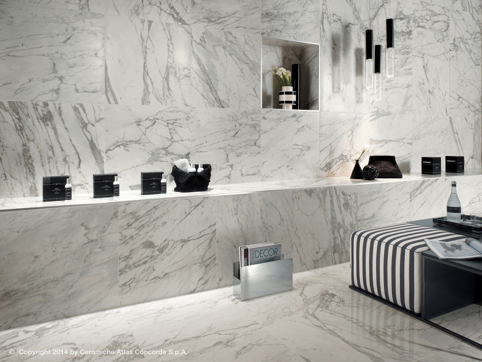 Пол из керамогранита с мраморным эффектом Atlas Concorde Marvel Pro ARCH-00098884 - Вид №9