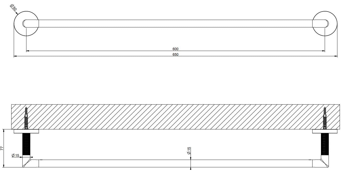 Латунный держатель для полотенец Gessi кольцо ARCH-00060587 - Вид №5