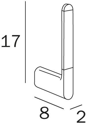 INDA® Держатель запасного рулона из хромированной латуни Mito A2028a - Вид №1