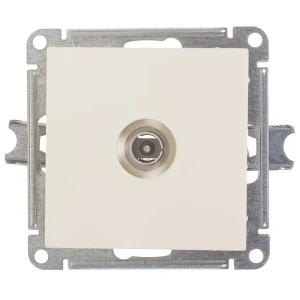 TV-розетка SYSTEME ELECTRIC W59 для скрытого монтажа в цвете слоновая кость 18799324