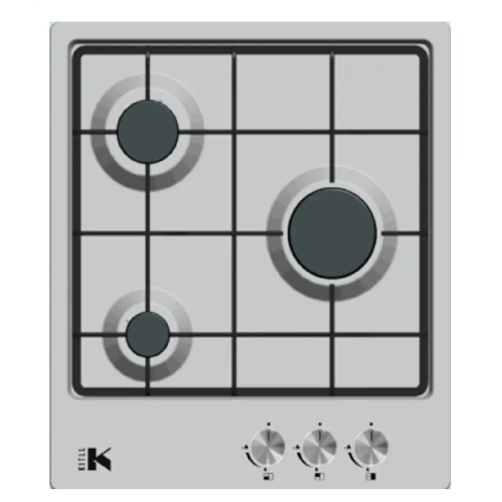 Газовая варочная панель Kitll KGS 4501 INOX 45 см 3 конфорки цвет нержавеющая сталь STLM-2117620 - Вид №8