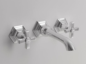 Настенный смеситель для раковины с 3 отверстиями