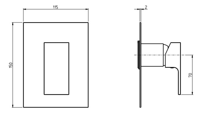 Встраиваемый однорычажный смеситель для душа Rubinetterie Frattini отдельная эстетика ARCH-00041564 - Вид №8