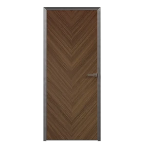 Дверь межкомнатная глухая с замком в комплекте Invisible 60x210 мм ПВХ левая цвет орех 88401427 STLM-2129249