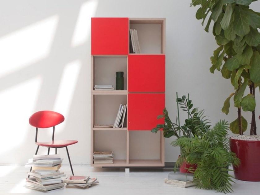 Manerba Высокий открытый деревянный офисный книжный шкаф Revo sun-id-1413415 - Вид №2