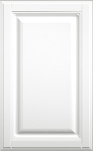 Фасады для кухни Кантри Фрезеровка «Прямоугольник Фолк» 101 Белый