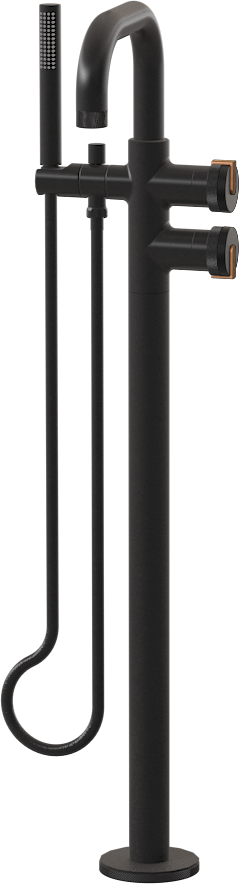 E-11557-R1MBK-L1BRG-BK Смеситель напольный отдельностоящий (внешняя часть) GRAFF MOD+