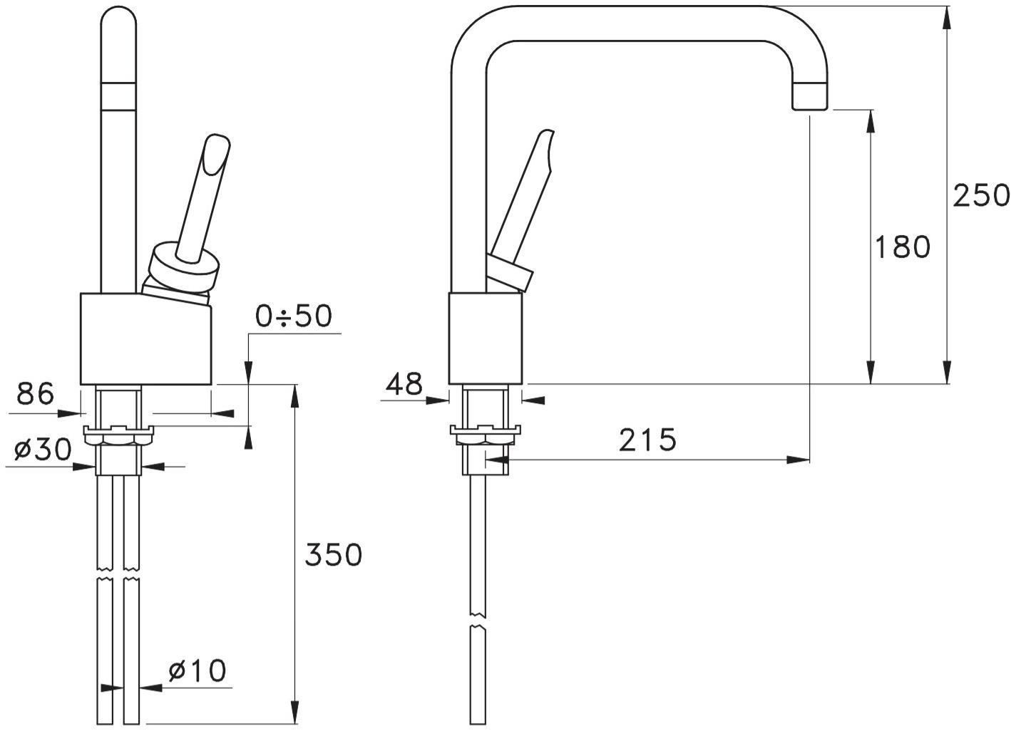 RUBINETTERIE STELLA Смеситель для кухни Box Art.182cr - Вид №1