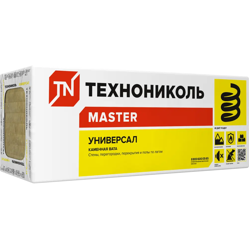 ТЕХНОНИКОЛЬ Универсал — минераловатная плита для утепления 100 мм 89364485 STLM-1495695