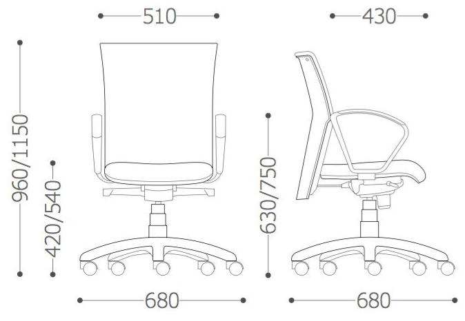 VAGHI Поворотный офисный стул с тканевой обивкой и подлокотниками Morea comfort sun-id-1375161 - Вид №8