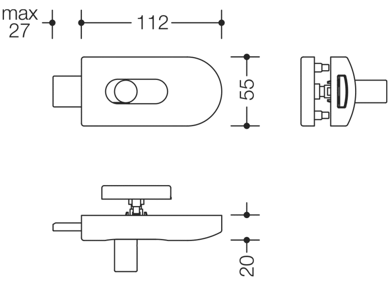 850.301 запирание HEWI System 111 | Polyamid  - Вид №1