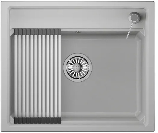 KS-6003, АРКТИК (БЕЛЫЙ), кухонная мойка, кварц