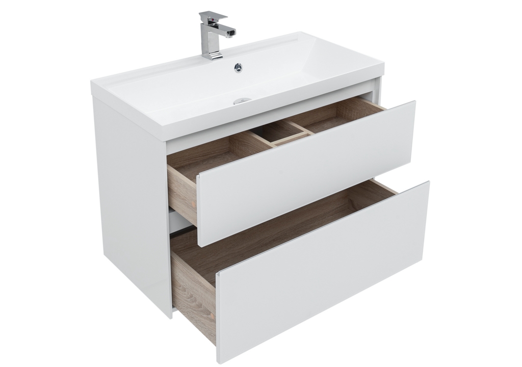 Мебель для ванной Aquanet Гласс 90 белый 00240467 - Вид №5