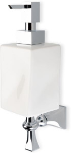 PR30(16-NE) Stil Haus Prisma, настенный керамический дозатор, цвет золото - черная керамика