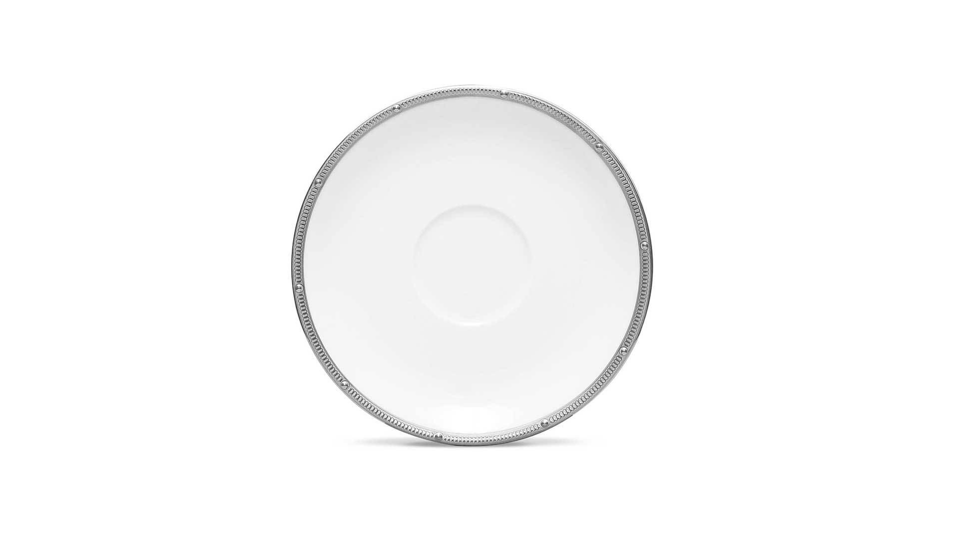 1051803 Noritake Чашка суповая с блюдцем Noritake "Рочель,платиновый кант" 210мл Фарфор костяной  - Вид №2