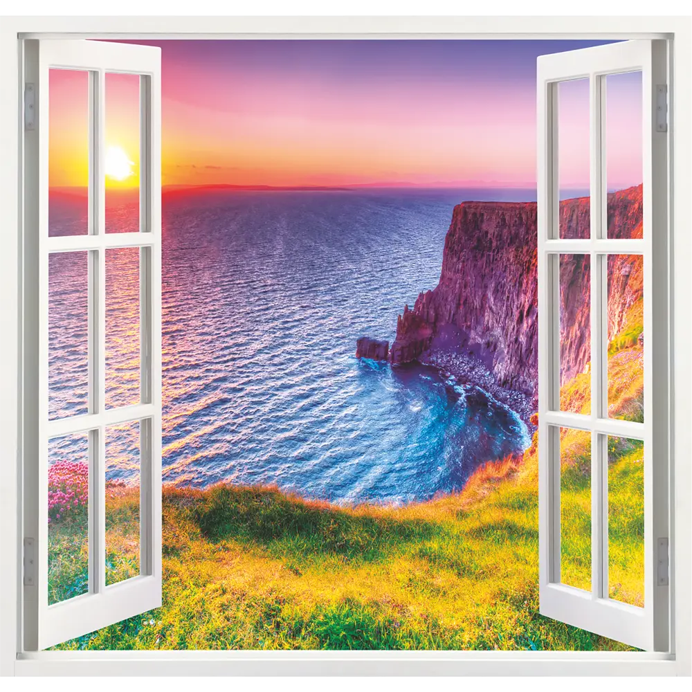 Фотообои Морской закат бумажные 139x139 см Симфония STLM-2000414