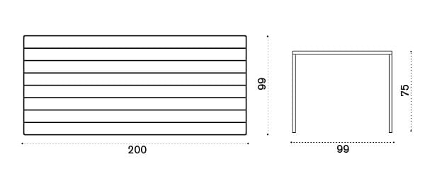 Прямоугольный садовый стол из тикового дерева Ethimo Esedra ARCH-00012341 - Вид №2