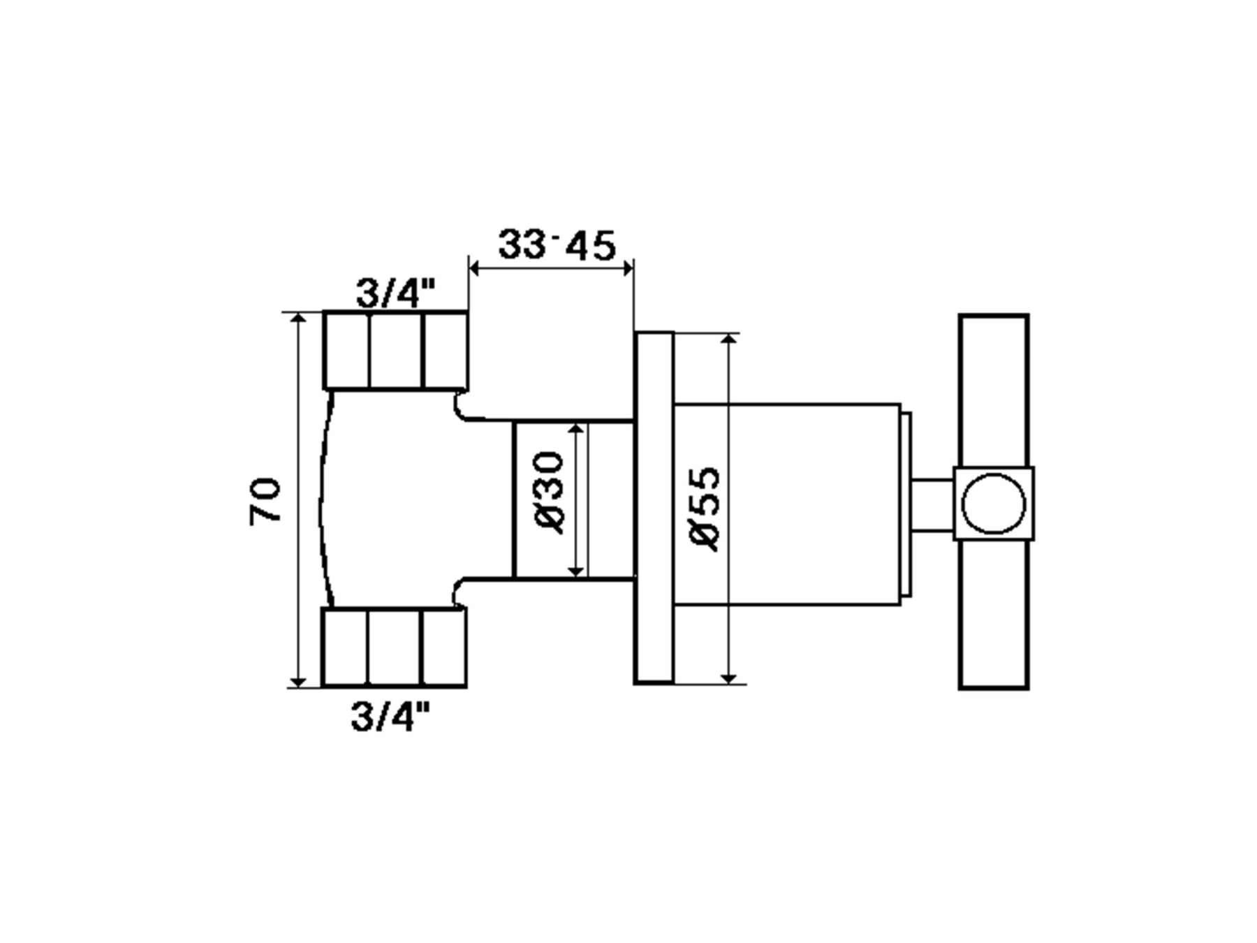 Смеситель для душа с одним отверстием rvb SULLY ARCH-00087024 - Вид №2