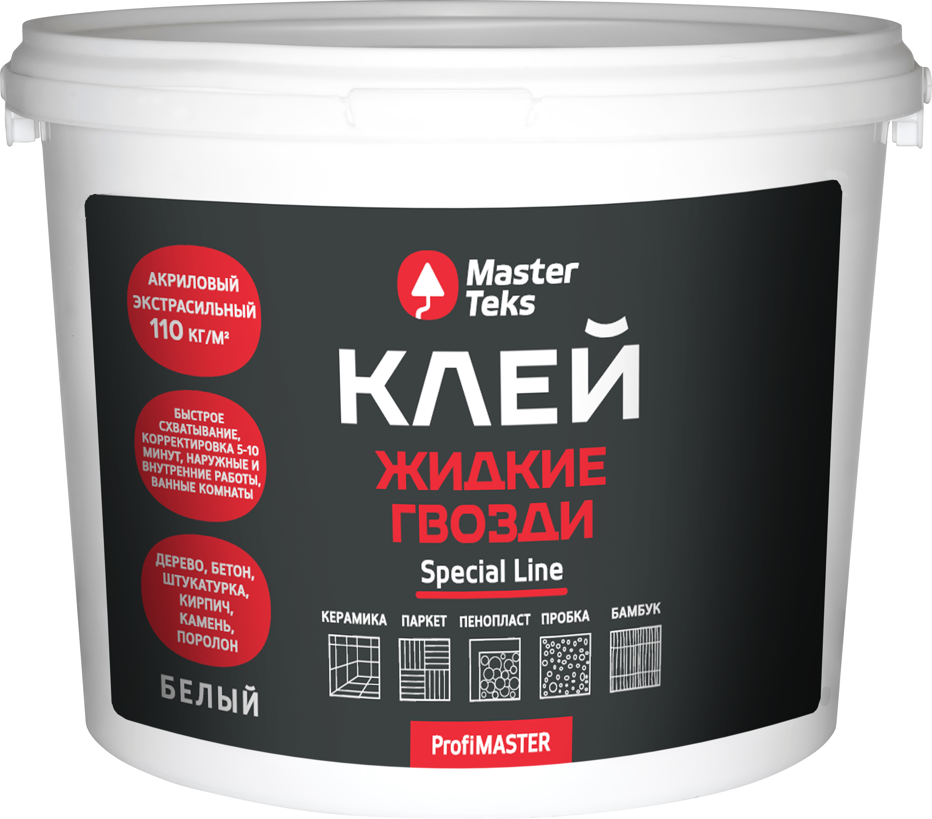 18725122 Клей экстрасильный 4.5 кг цвет белый STLM-0012215 MASTERTEKS