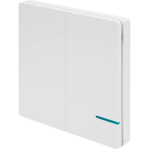 Выключатель беспроводной 2 клавиши цвет белый