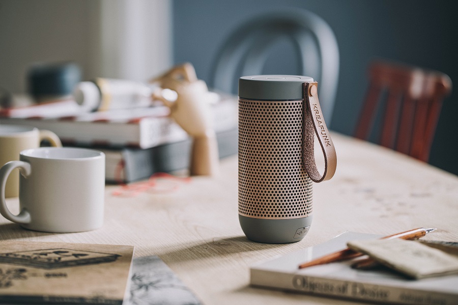 Колонка беспроводная с ремешком aFUNK, серая с бронзой KREAFUNK KFCD04 - Вид №2