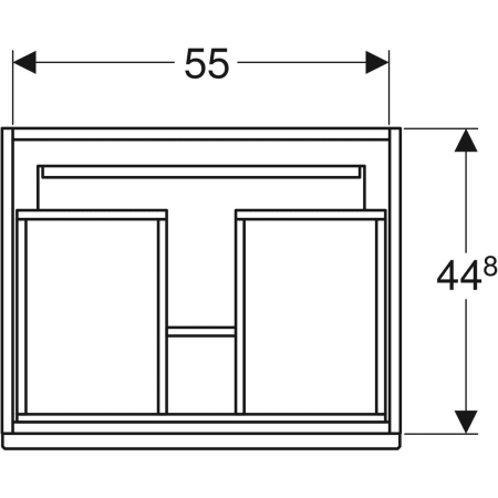 869561000 Шкафчик для встраиваемой раковины Geberit Renova Plan, с одним выдвижным и одним внутренним выдвижным ящиком Geberit  - Вид №25