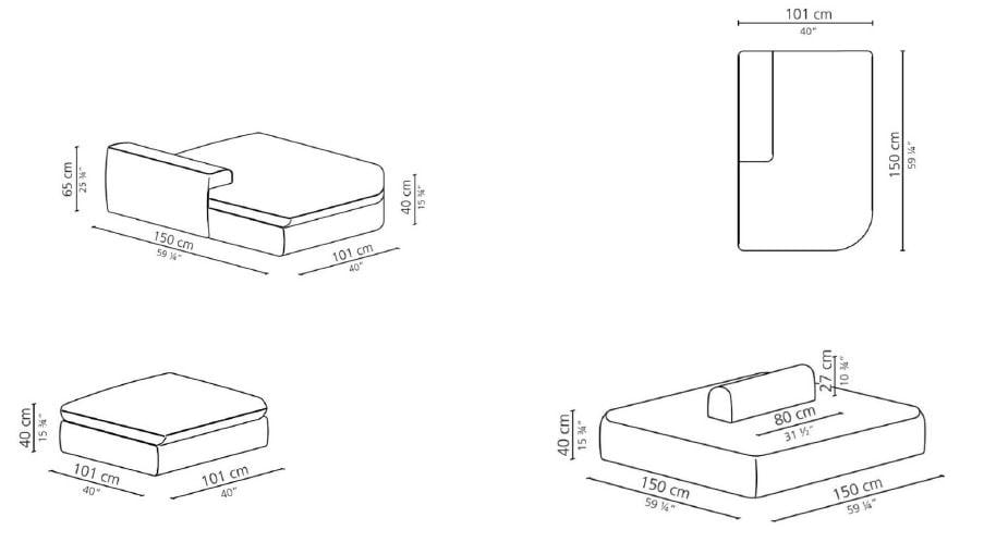 Угловой диван из ткани Casamilano BOTERO ARCH-00052319 - Вид №8
