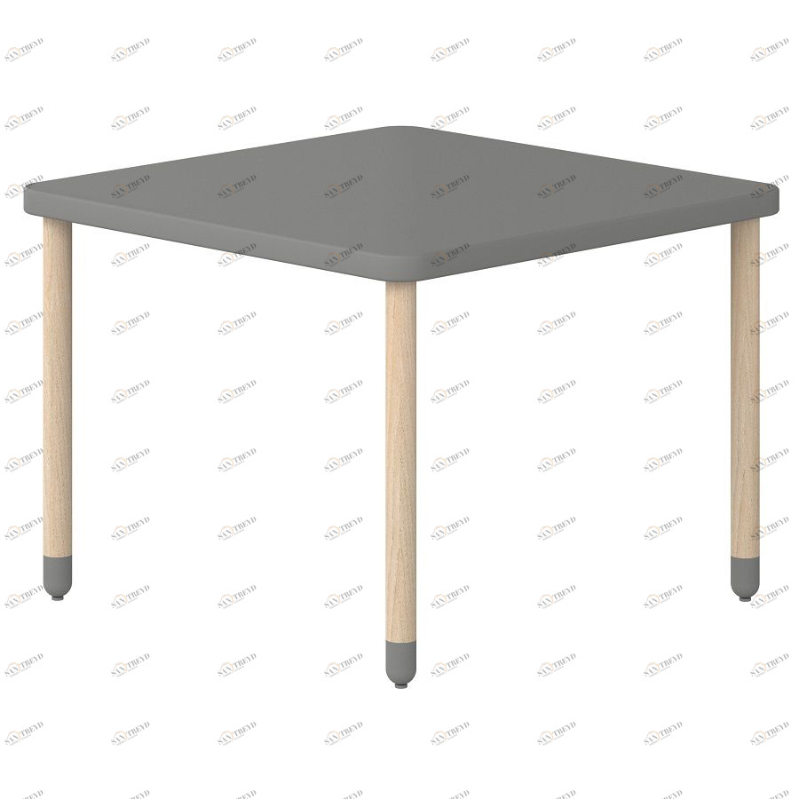 Стол Flexa Play, серый, 48х65х65 см 825012665