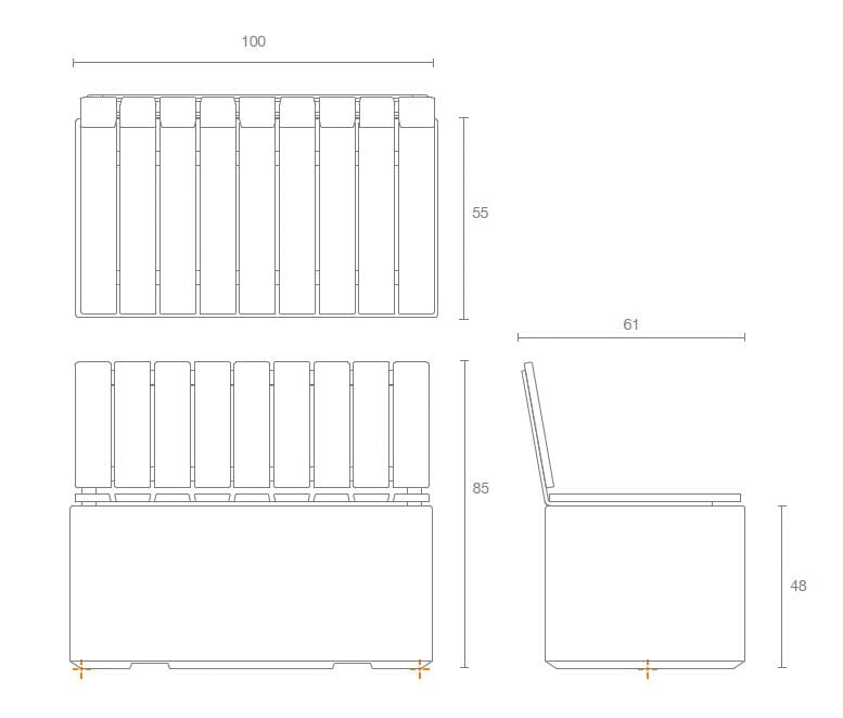 Модульная бетонная скамья со спинкой SIT Box to Box ARCH-00100946 - Вид №11