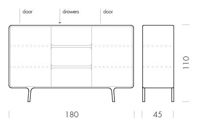 Шкаф из дуба с распашными дверцами Gazzda Fawn ARCH-00150357 - Вид №5