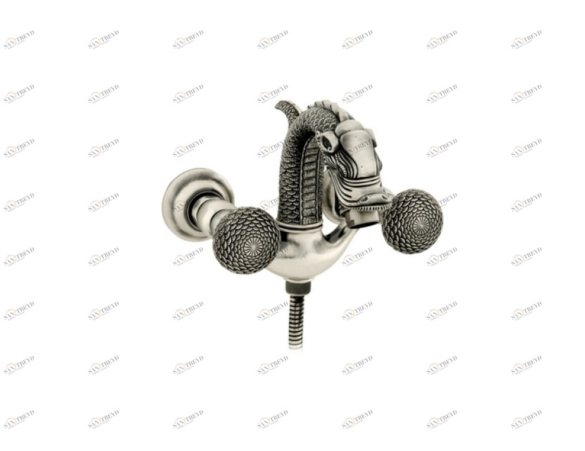 059418.A00.71 Душевой набор для ванны Античное серебро Mestre Dragon