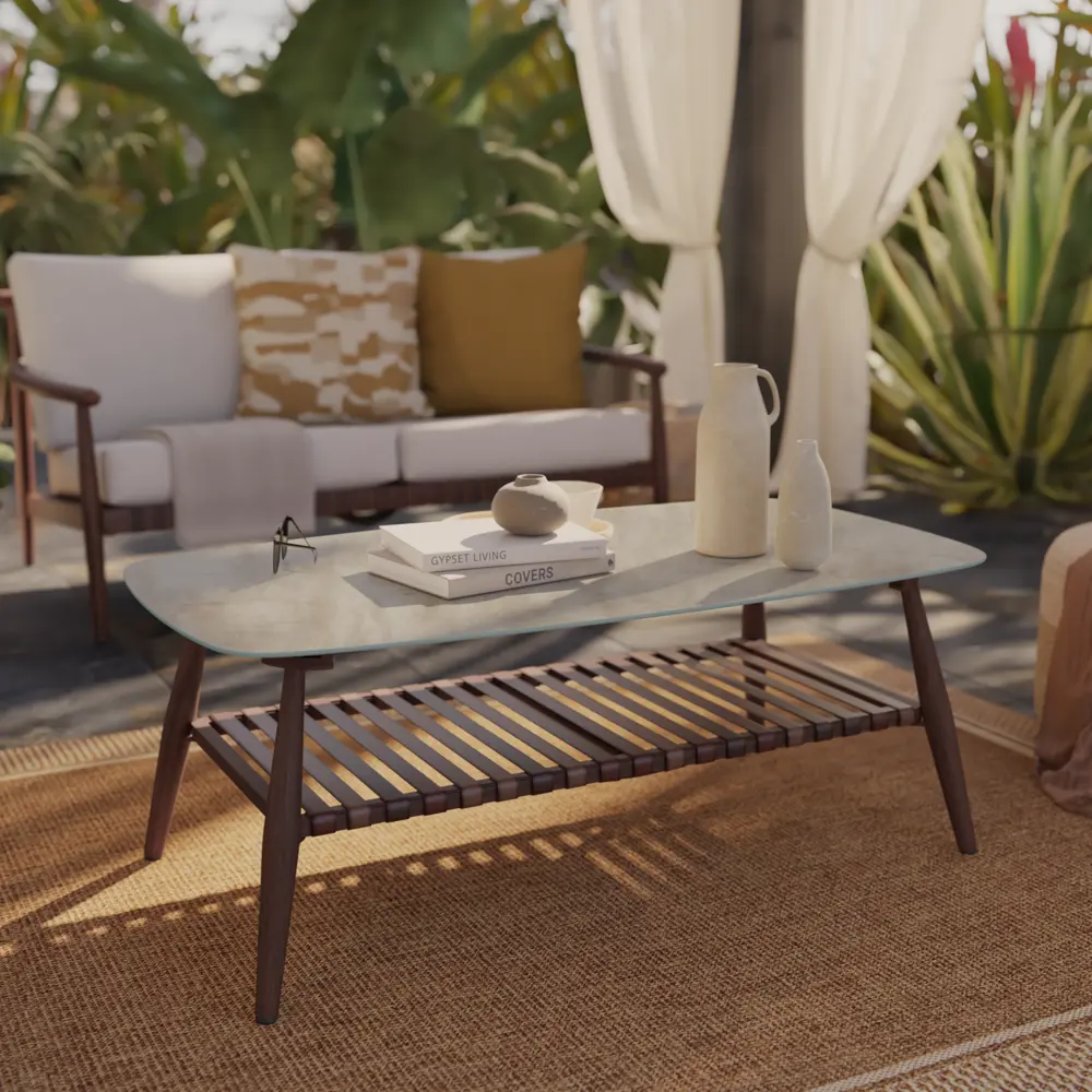 Кофейный стол NATERIAL Retro в стиле модерн с кожаными деталями 86545452 STLM-1089332 - Вид №8