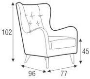 Sits Кресло с подголовником из кожи с подлокотниками Pola sun-id-1373160 - Вид №2