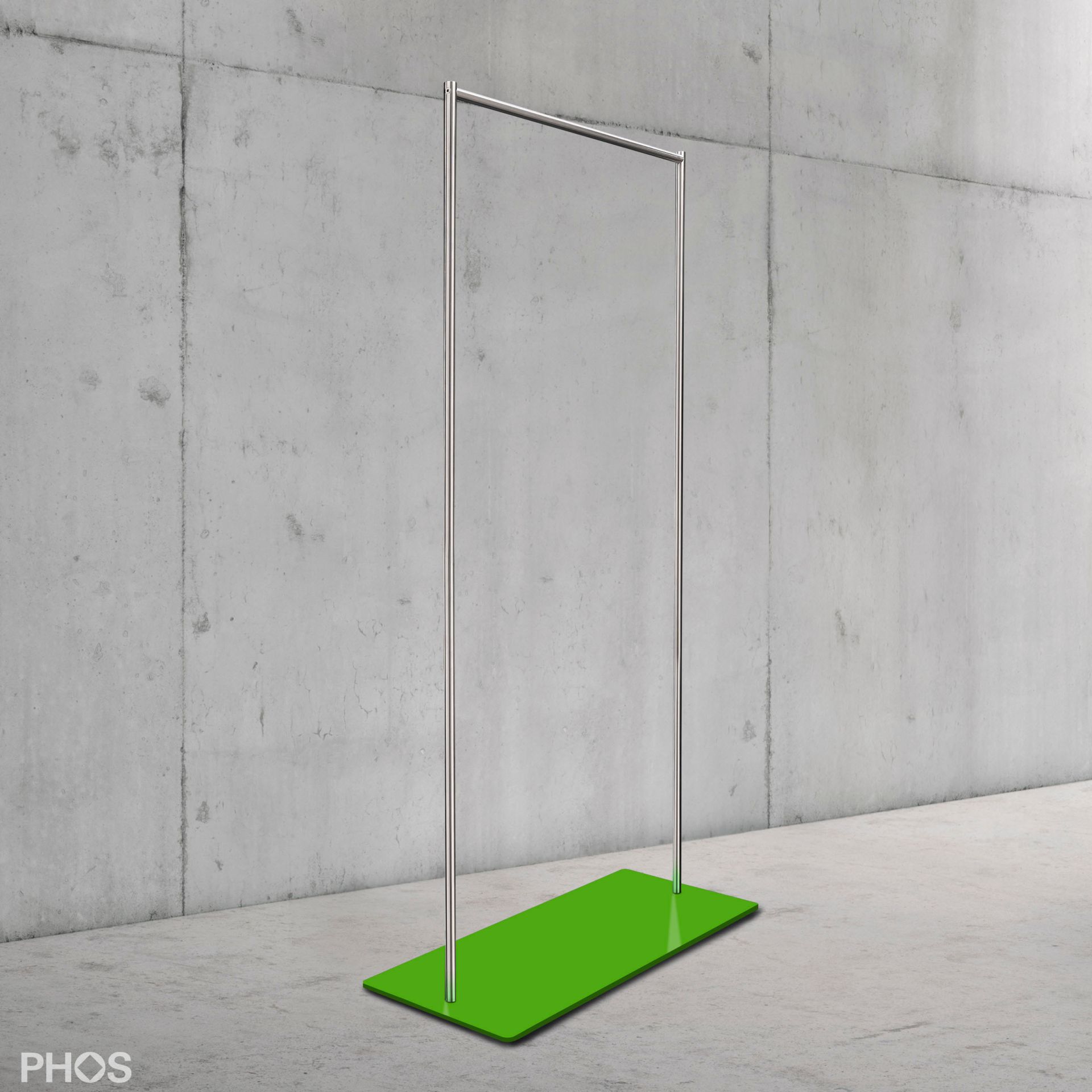 GST2-BPGr Платяной шкаф twin pur с гладкой платяной штангой, основание: зеленое. PHOS  - Вид №1