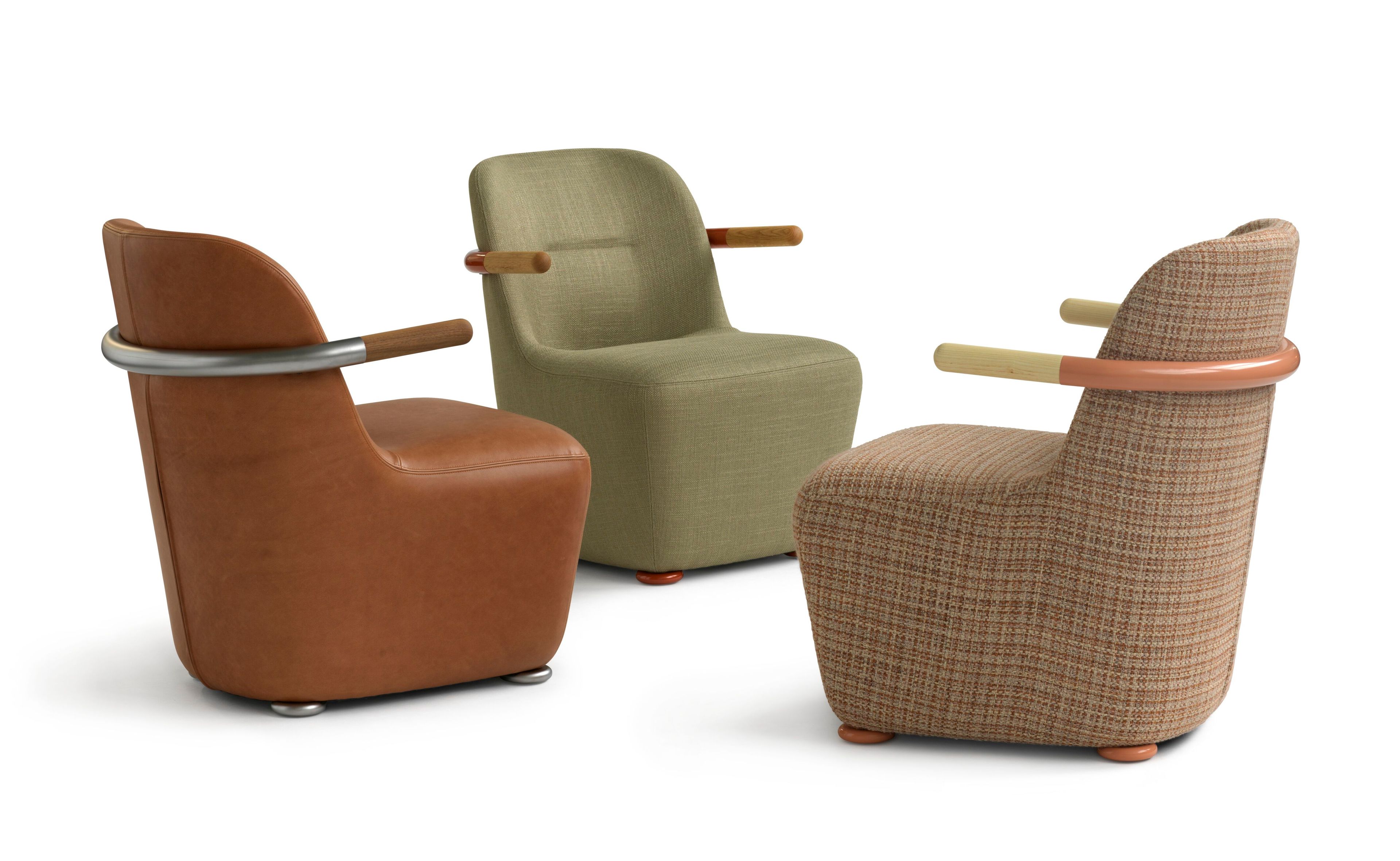 Кожаное кресло с подлокотниками Bla Station JACKSON ARCH-00105701 - Вид №1