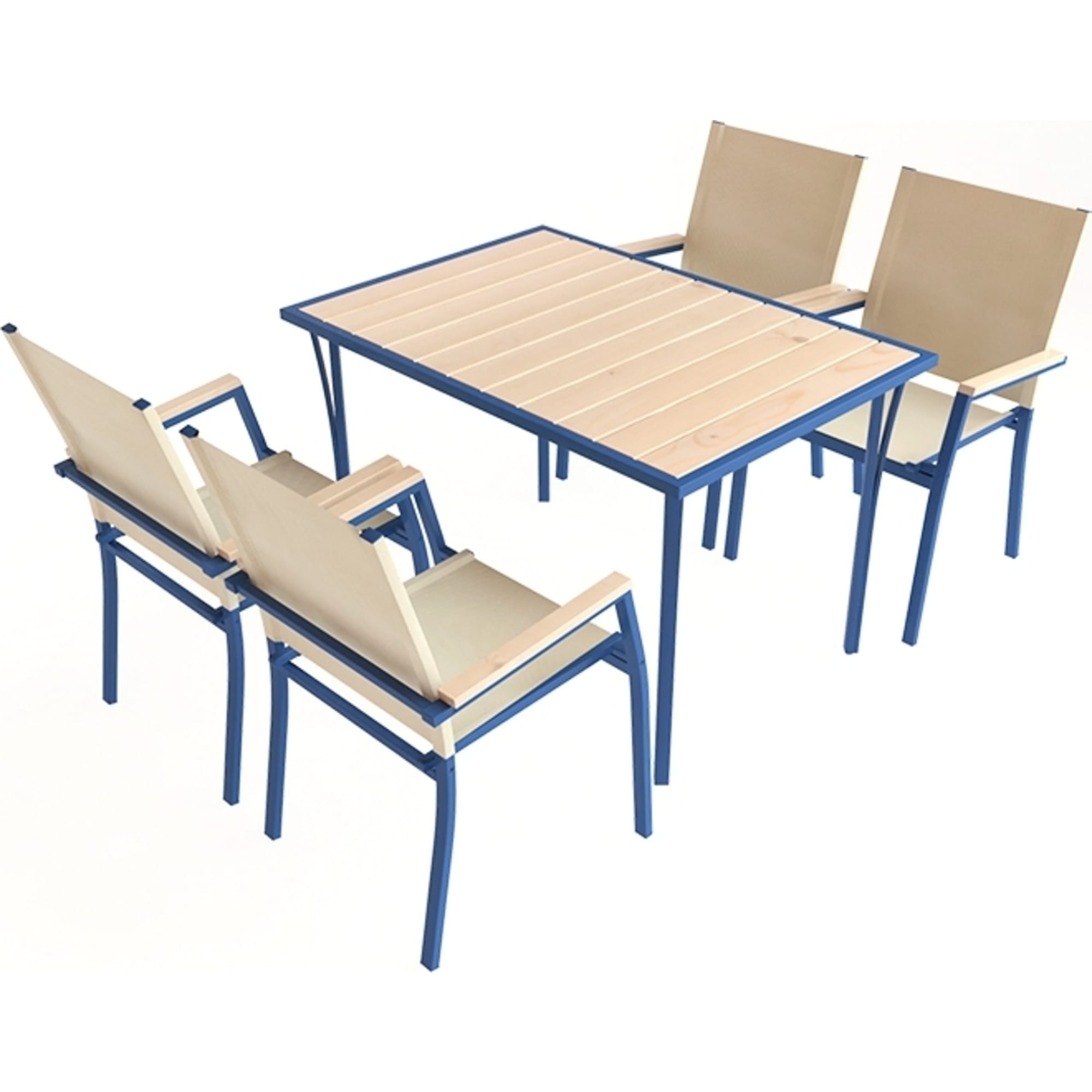 82665387 Комплект садовой мебели «Енисей» 1 стол и 4 стула Santreyd  - Вид №1