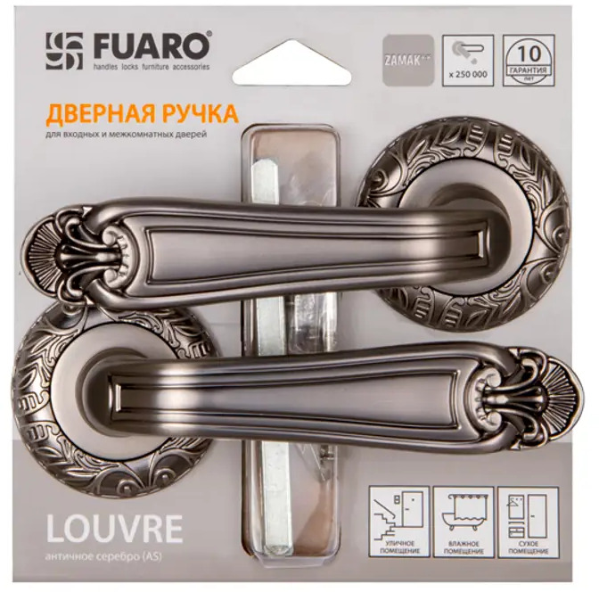 90998082 Ручка раздельная LOUVRE SM/HD AS-3 античное серебро STLM-0431714
