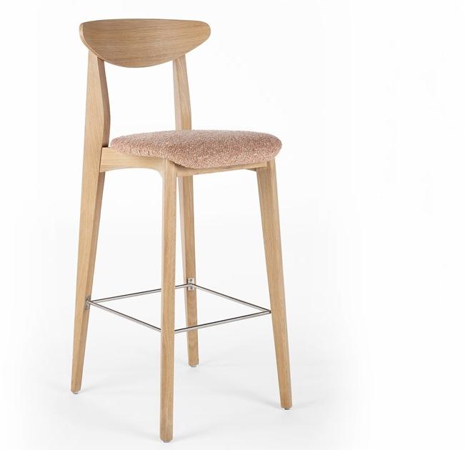 Wildspirit Высокий деревянный табурет со встроенной подушкой Ink sun-id-1419067 - Вид №3