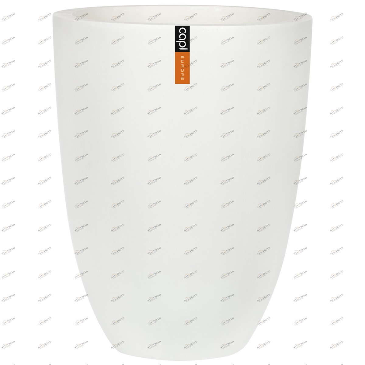 Уличный вазон белый мрамор 47 см "Элегант" CAPI EUROPE СОВРЕМЕННЫЙ 081688 Белый 