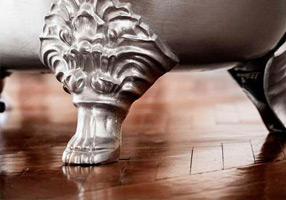 Gentry Home Bexley Cast iron bathtubs with feet Серебряный лист цветок GH100240  - Вид №1