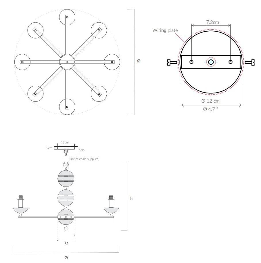 Люстра из алебастра и металла Abrissi ARCH-00034916 - Вид №4