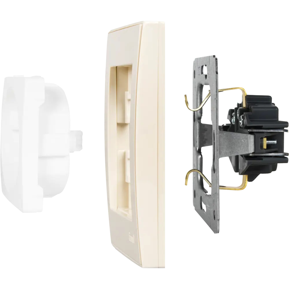 Рамка для розеток и выключателей Lezard Rain горизонтальная 4 поста цвет бежевый STLM-2039865 - Вид №3