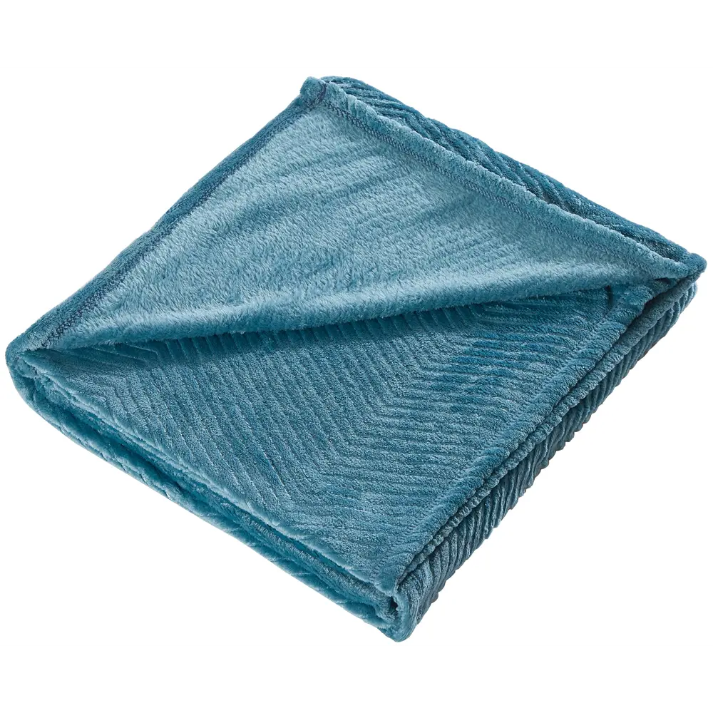 Плед Peru 140x200 см велсофт цвет бирюзовый СТОЛИЦА ТЕКСТИЛЯ STLM-2062784