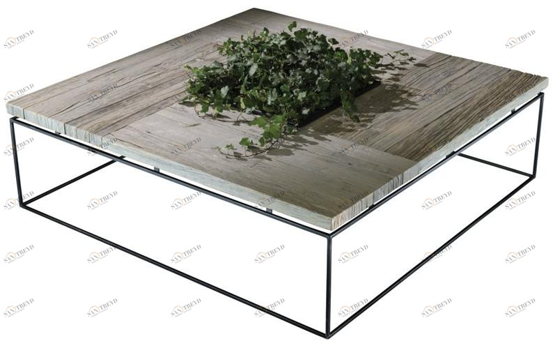 Garbarino Низкий квадратный журнальный столик из дуба Graphic Gra 6