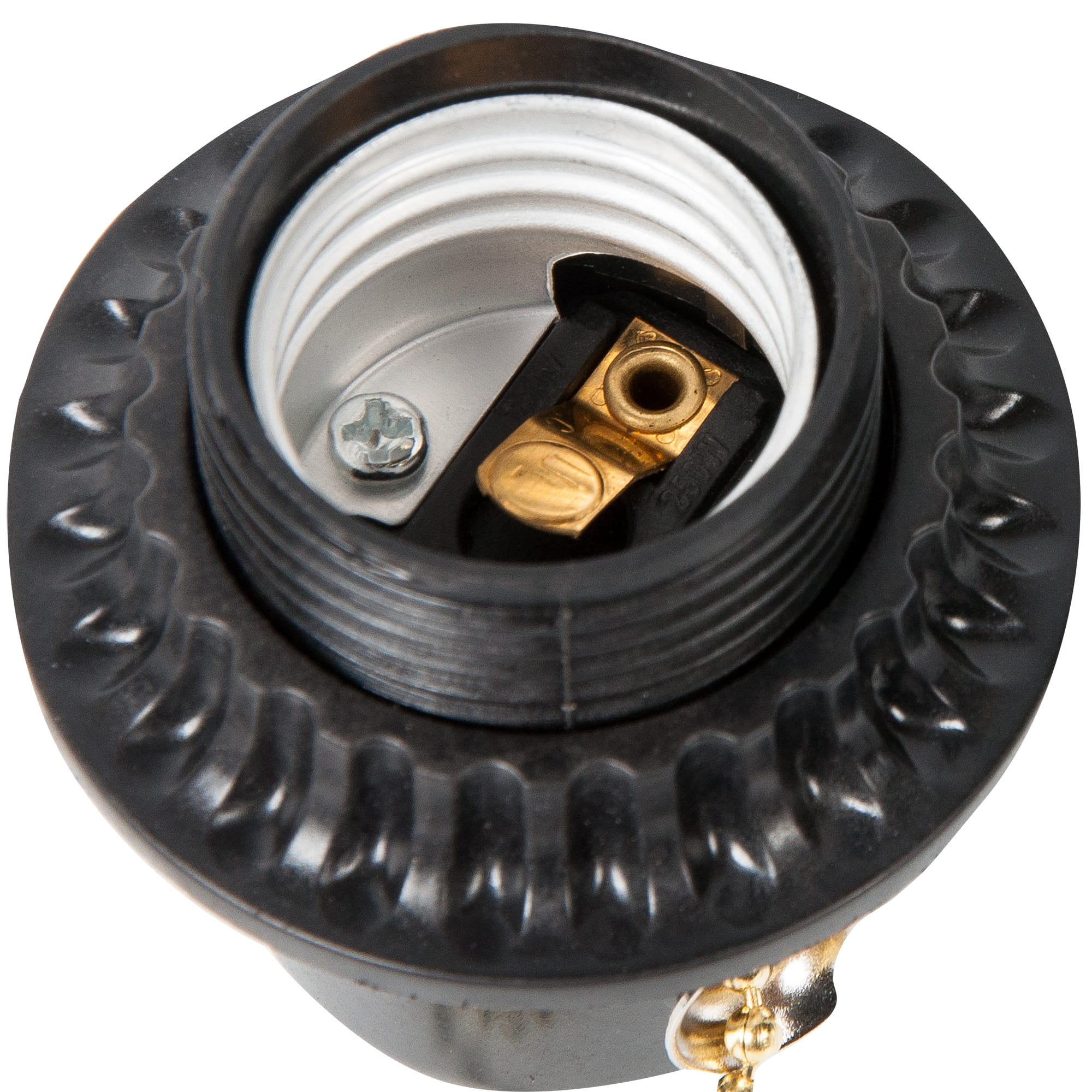 13637932 Патрон пластиковый Е27 с выключателем цвет чёрный Santreyd  - Вид №1